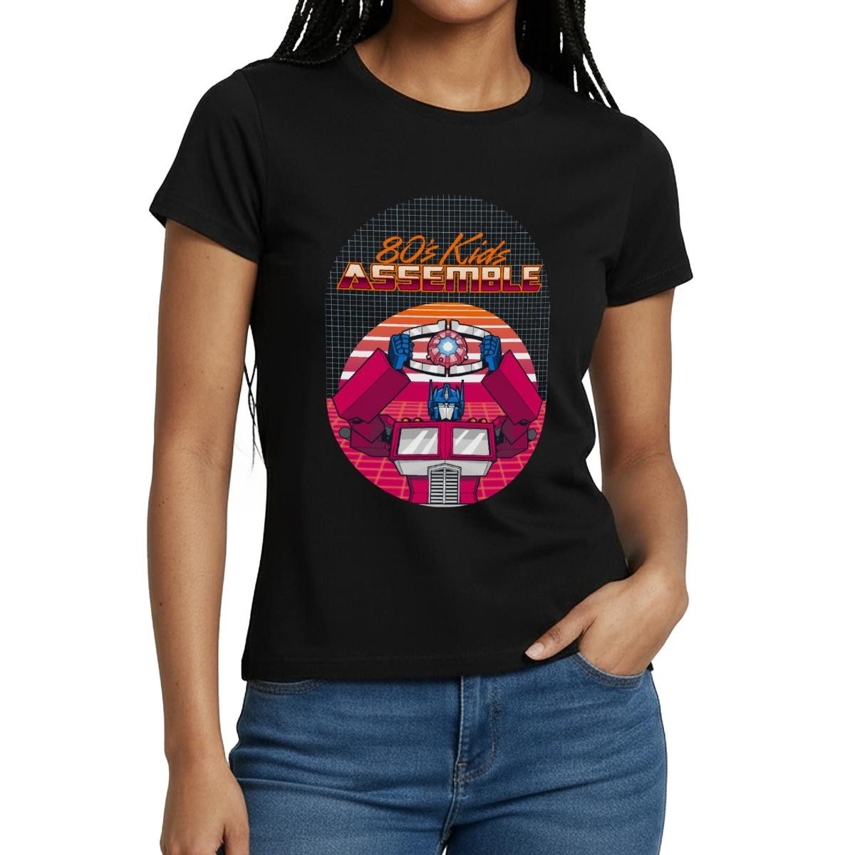 Spreadshirt T-Shirt Transformers G1 Optimus 80s Kids Frauen T-Shirt (1-tlg)