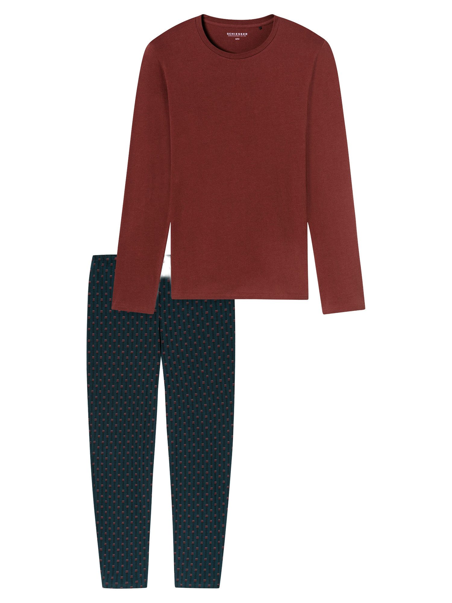 Schiesser Pyjama Casual Essentials (2 tlg) schlafanzug schlafmode bequem günstig online kaufen