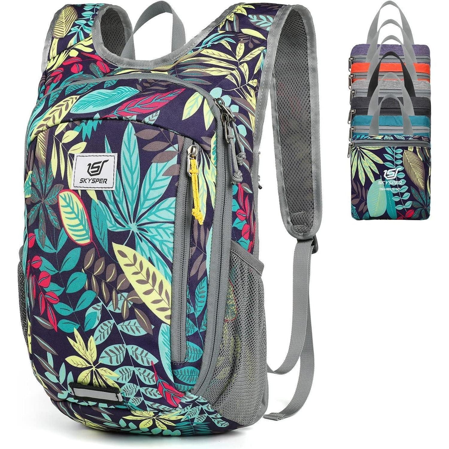 LuxusKollektion Tagesrucksack Rucksack faltbar ultraleicht wasserfest Daypack 10L 15L 20L 10L Leaf