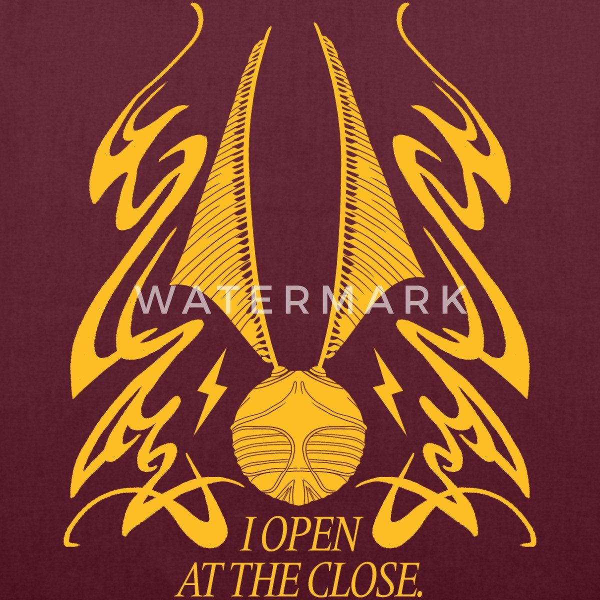 Spreadshirt Henkeltasche Harry Potter Goldener Schnatz I Open At The Close Stoffbeutel (1-tlg)
