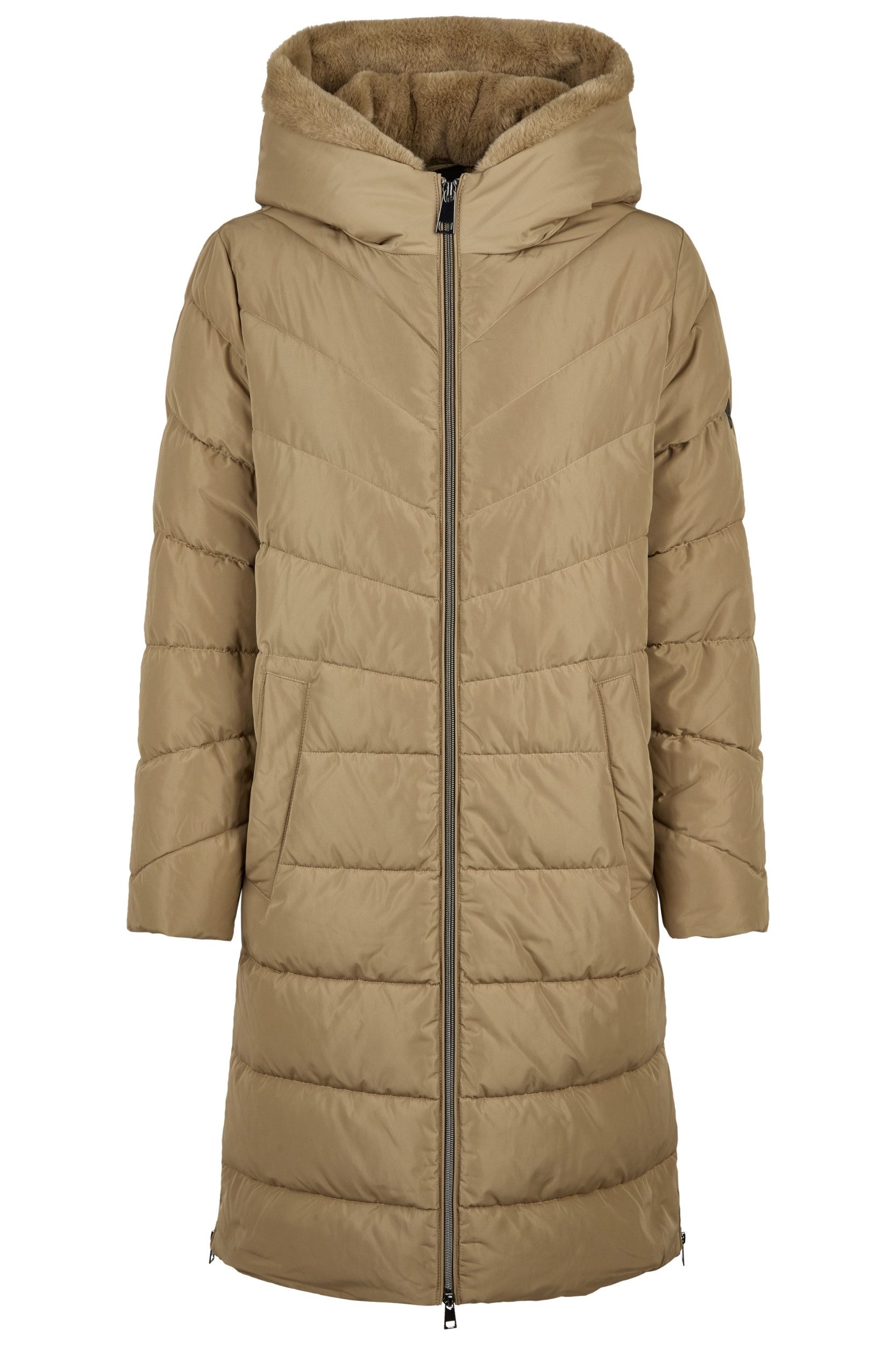 Barbara Lebek Kurzmantel Mantel mit Webpelz günstig online kaufen