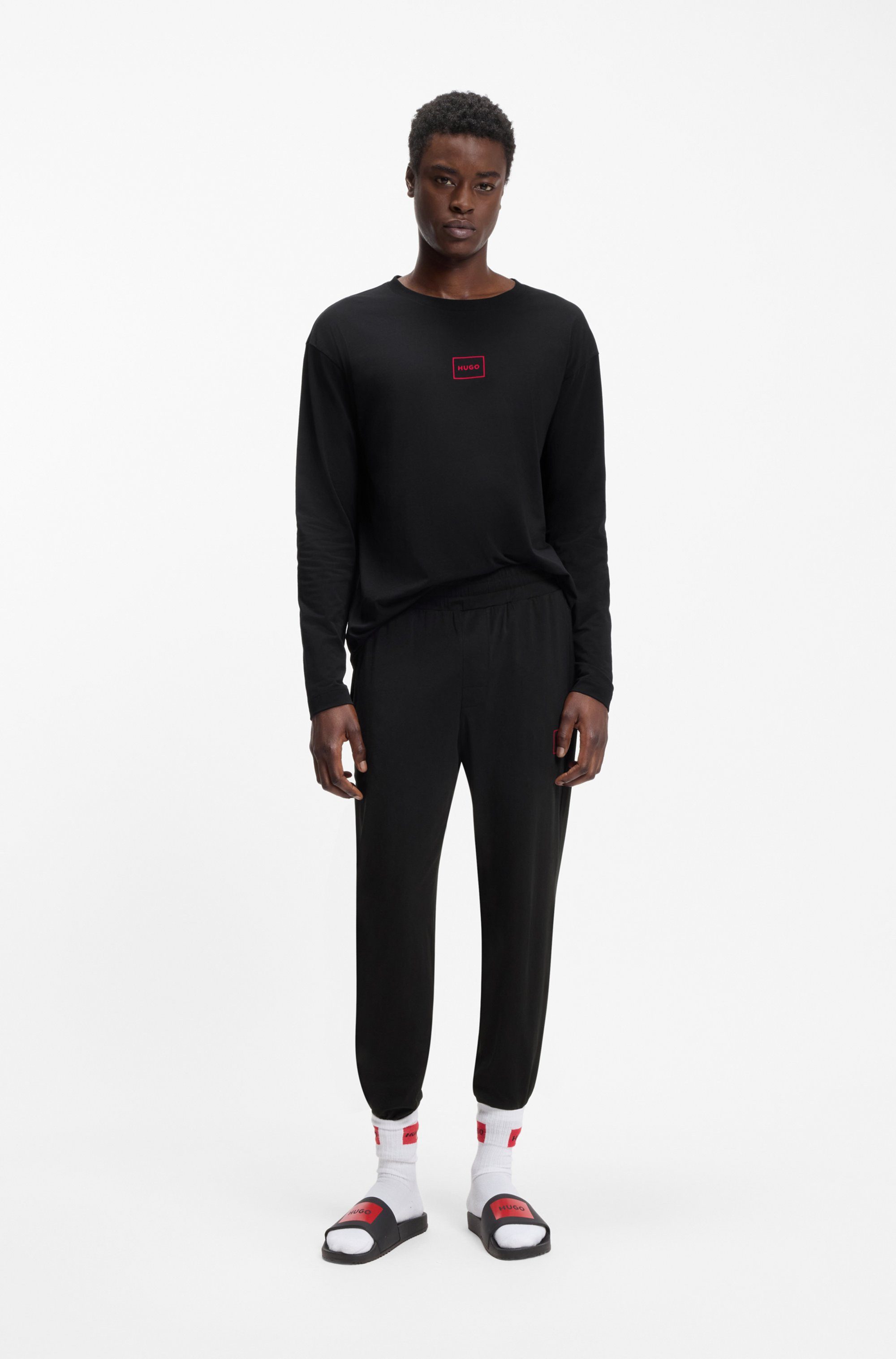 HUGO Sweatpants Laze Pants CW mit angesetztem Bund