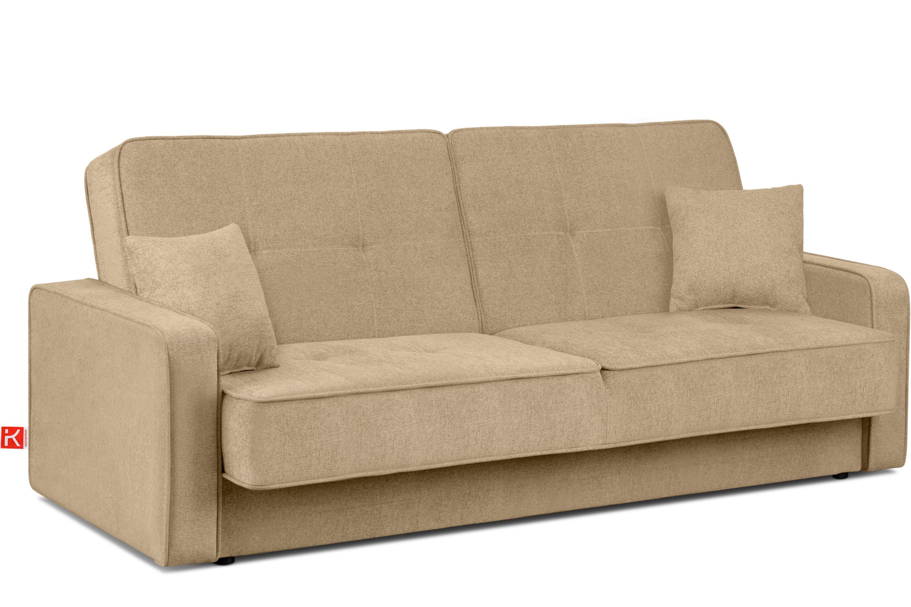KONSIMO® Schlafsofa ORIO Sofa 3 Personen, Liegefläche: 219x90cm,mit Wellenunterfederung,mit Schlaffunktion