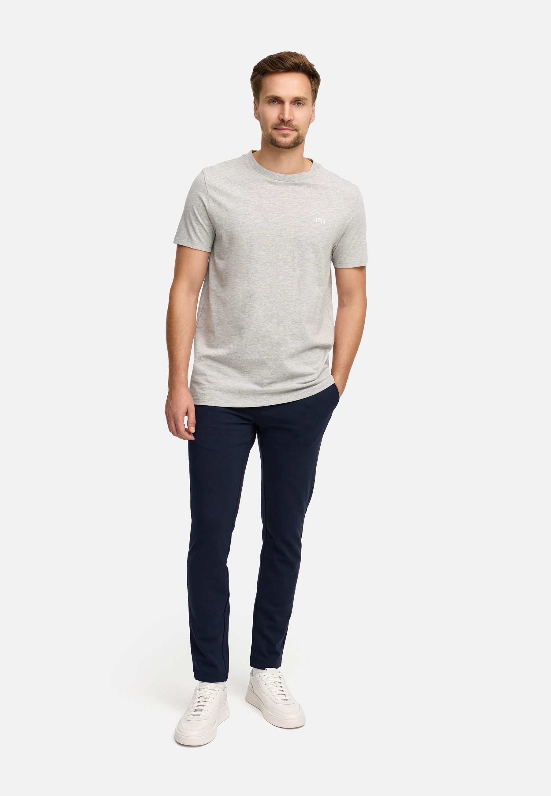 Jeff T-Shirt Herren JFCayson Shirt Tee Herrenshirt aus Baumwolle mit Logo-Detail
