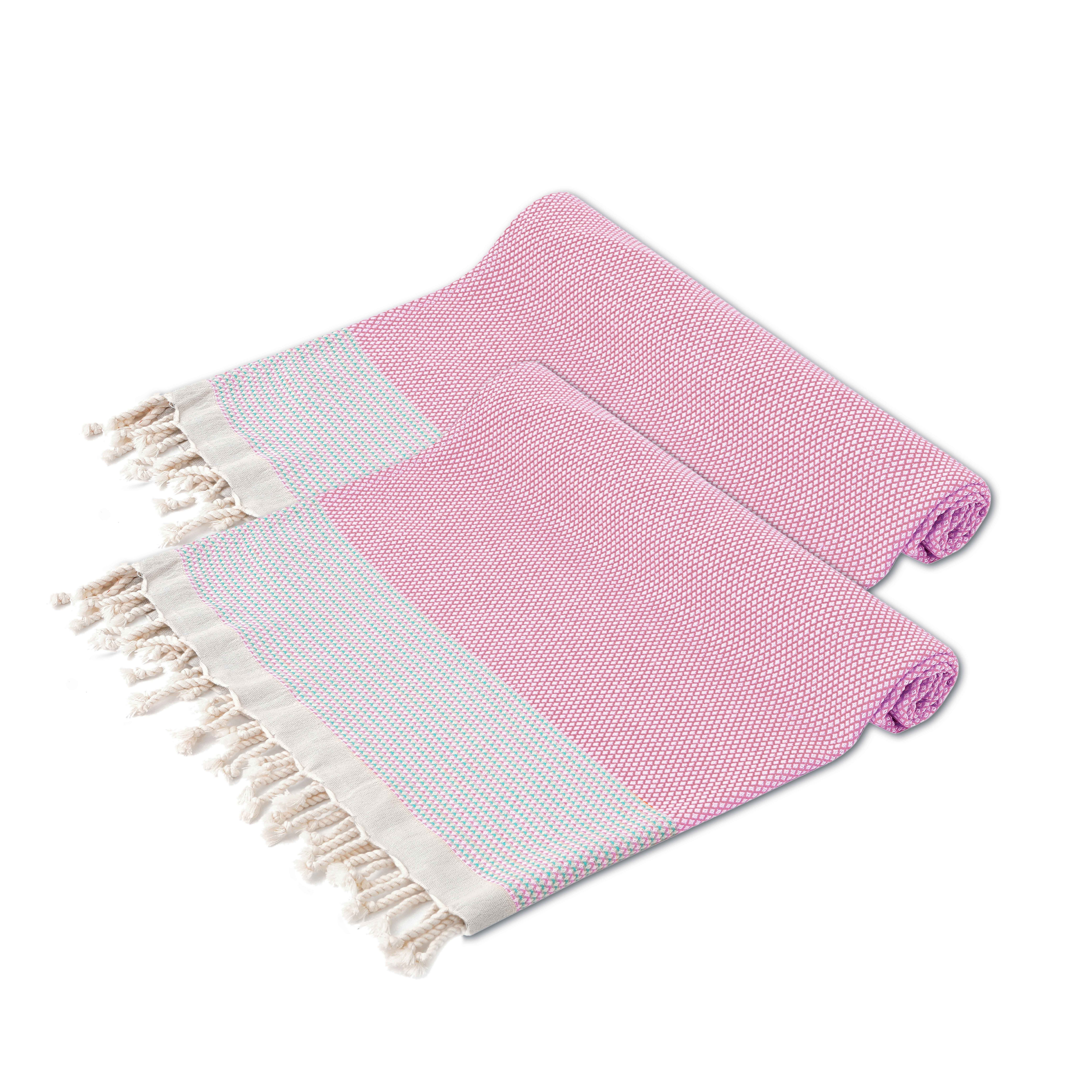 Turquoise Home Strandtuch Breeza XXL Strandtucher 100 x 200 cm 100% Baumwolle Saunahandtuch, (2-St)