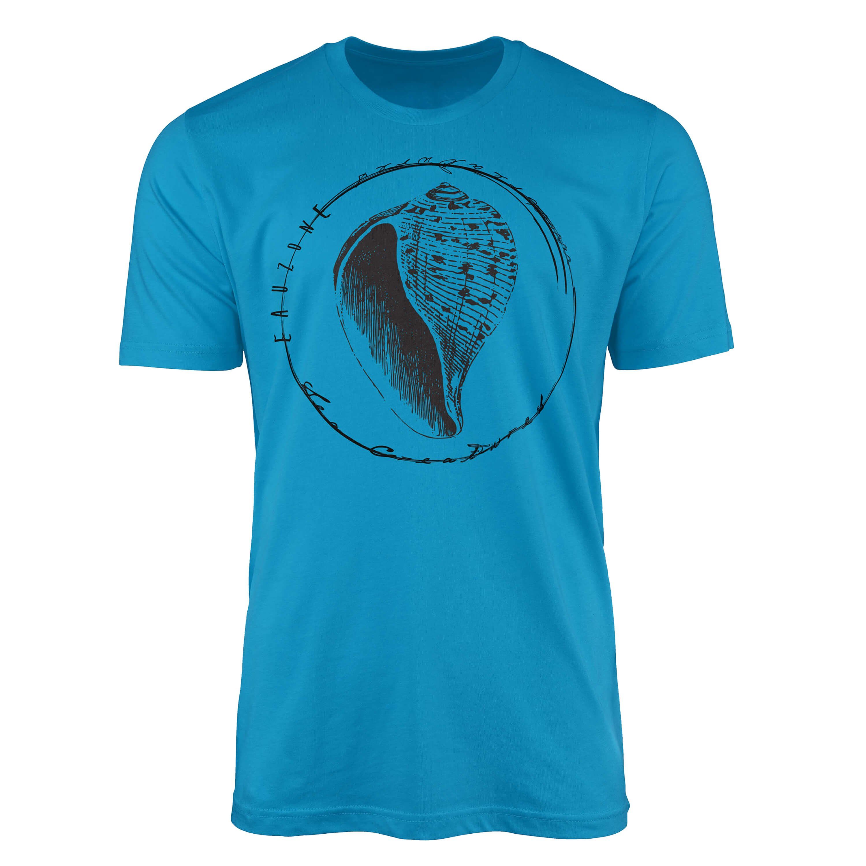 Sinus Art T-Shirt T-Shirt Tiefsee Fische - Serie: Sea Creatures, feine Struktur und sportlicher Schnitt / Sea 057 Atoll