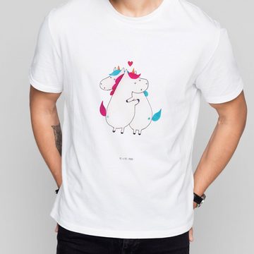 Mr. & Mrs. Panda T-Shirt Einhorn Mitteilung - Weiß - Geschenk, Party, Unicorn, T-Shirt, witzig (1-tlg)