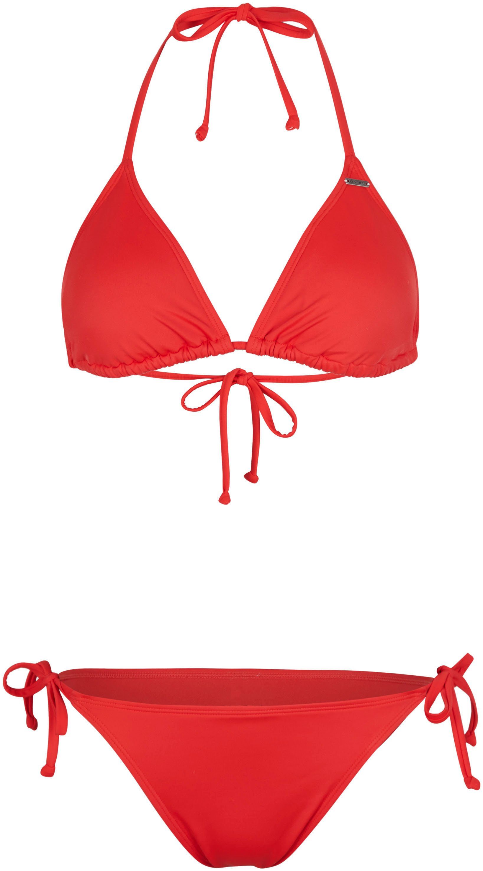 an Bindebändern Bustier-Bikini SET Bikinihose CAPRI der BIKINI - ESSENTIALS O'Neill BONDEY Coat mit Red