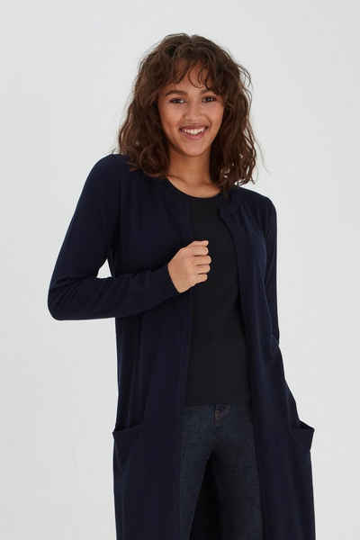 Pulz Jeans Strickjacke PZSARA - 50203258 Lange Strickjacke mit Tacshen