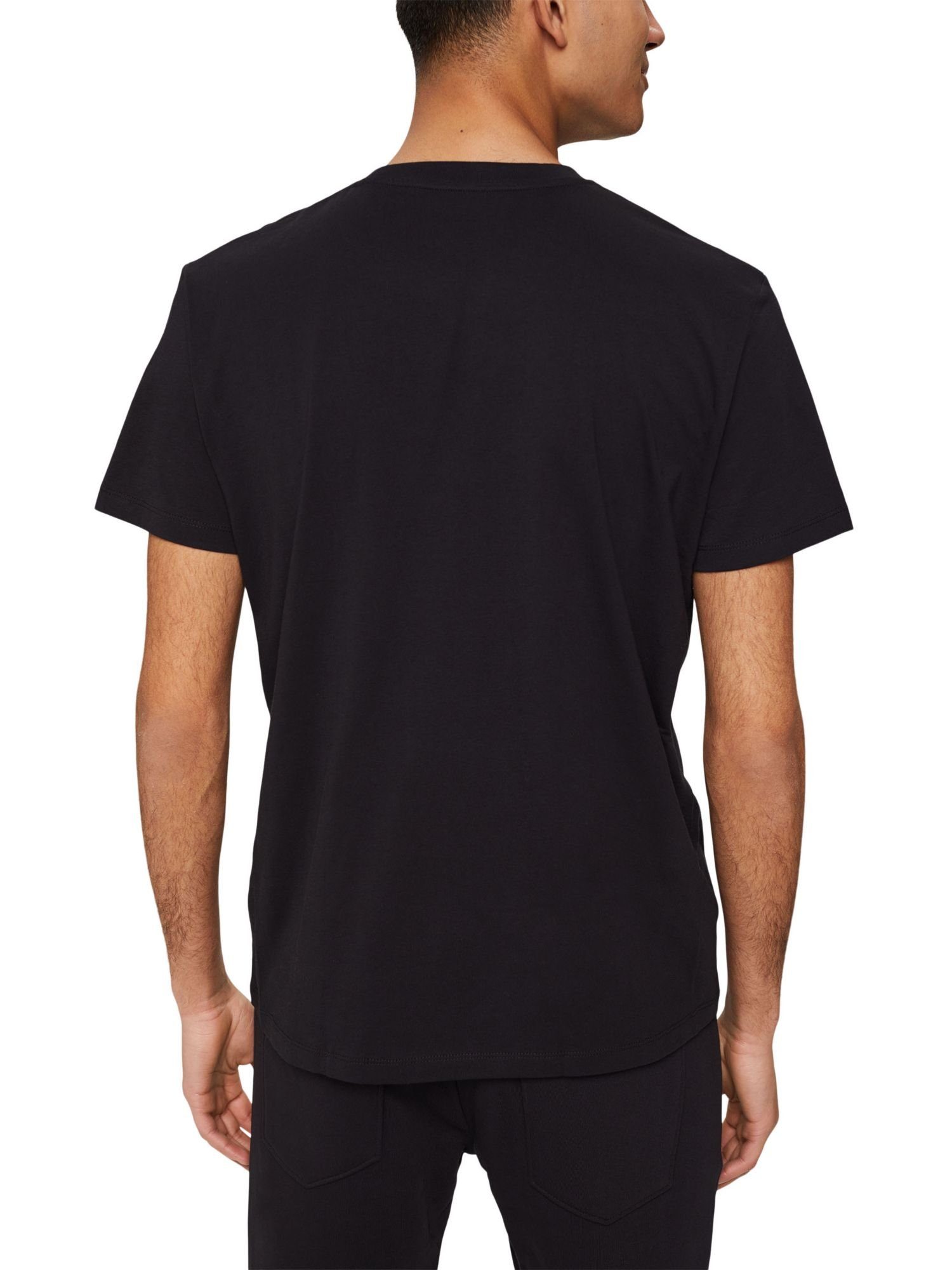 Logo-Print mit BLACK Esprit (1-tlg) T-Shirt Jersey-Shirt