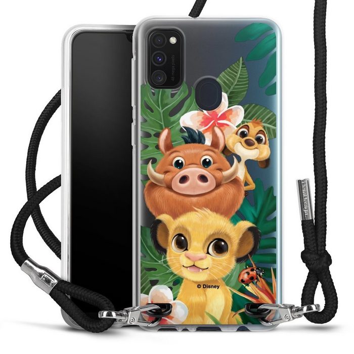 DeinDesign Handyhülle Timon und Pumbaa König der Löwen Disney Samsung Galaxy M21 Handykette Hülle mit Band Case zum Umhängen