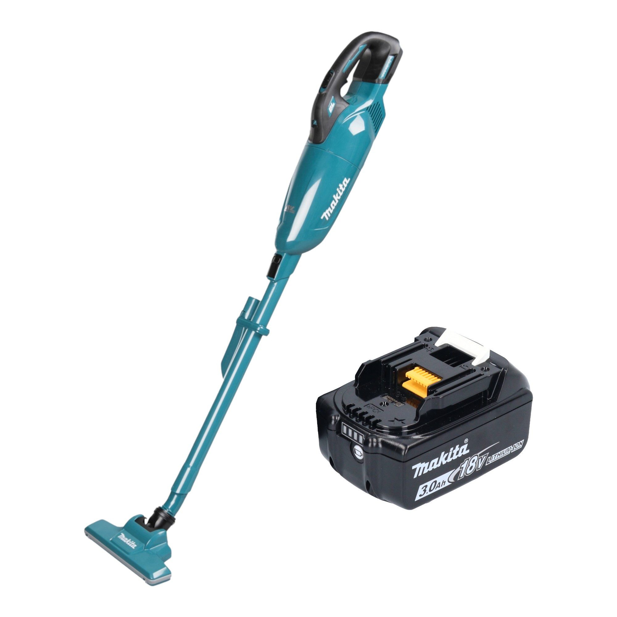 Makita Akku-Handstaubsauger DCL 283 FF1 Akku Staubsauger 18 V 0,73 l Brushless + 1x Akku 3,0 Ah