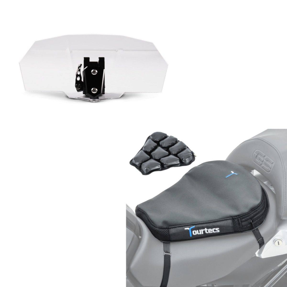 Sitzbank Set Luftkissen + Windschild S1