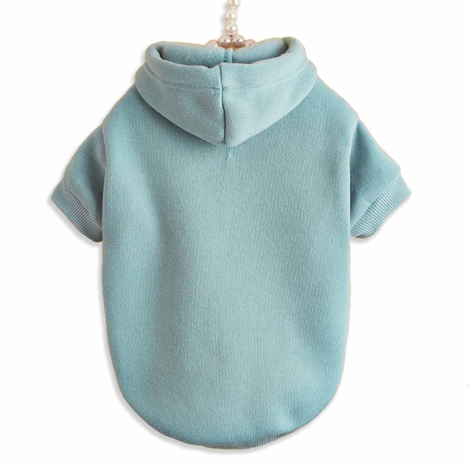 Monkimau Tierjacke Hundepullover Hoodie für kleine Hunde - S in hellblau