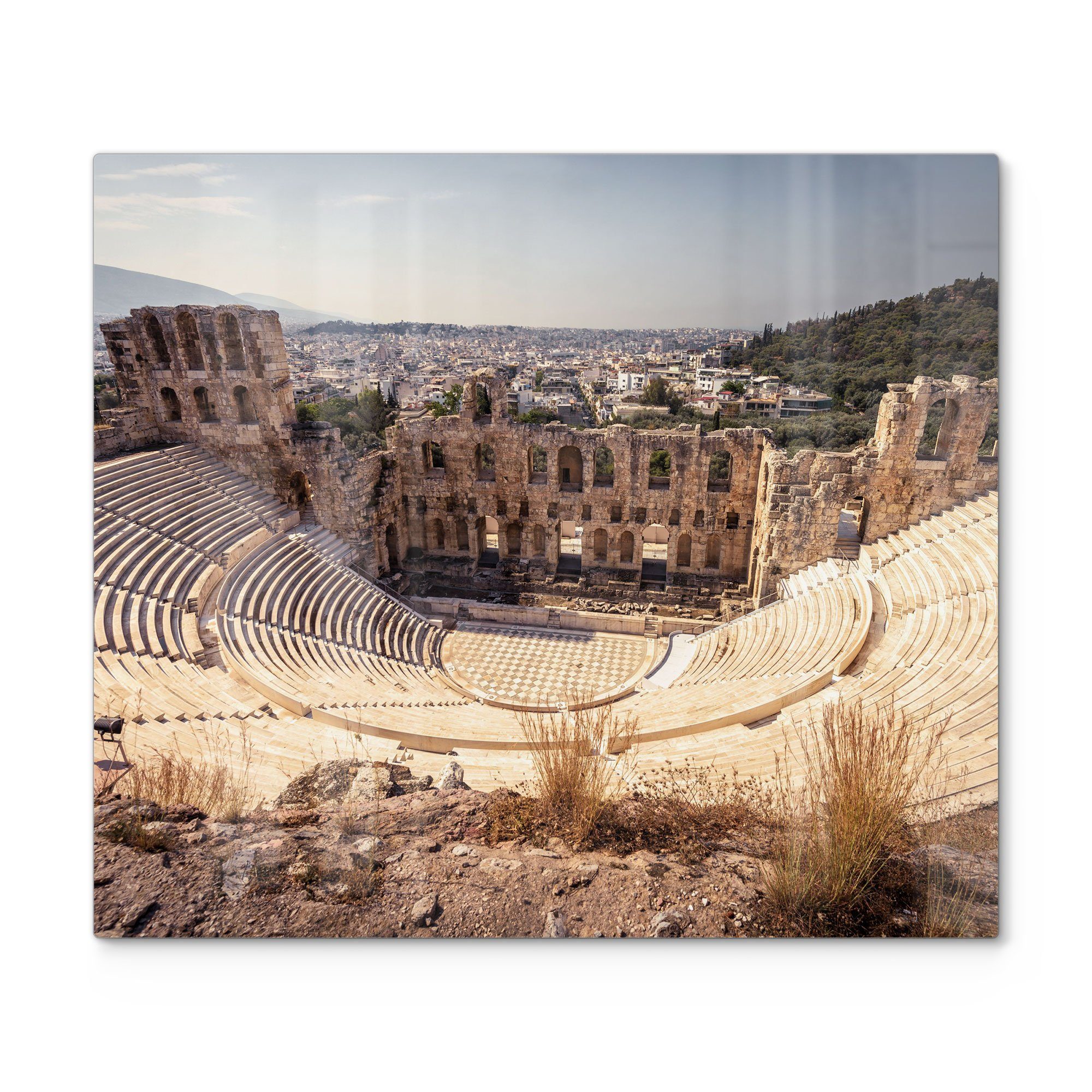 DEQORI Herdblende-/Abdeckplatte 'Odeon des Herodes Atticus', Glas, (1 tlg), Glas Herdabdeckplatte Ceranfeld Herd | Herdabdeckplatten