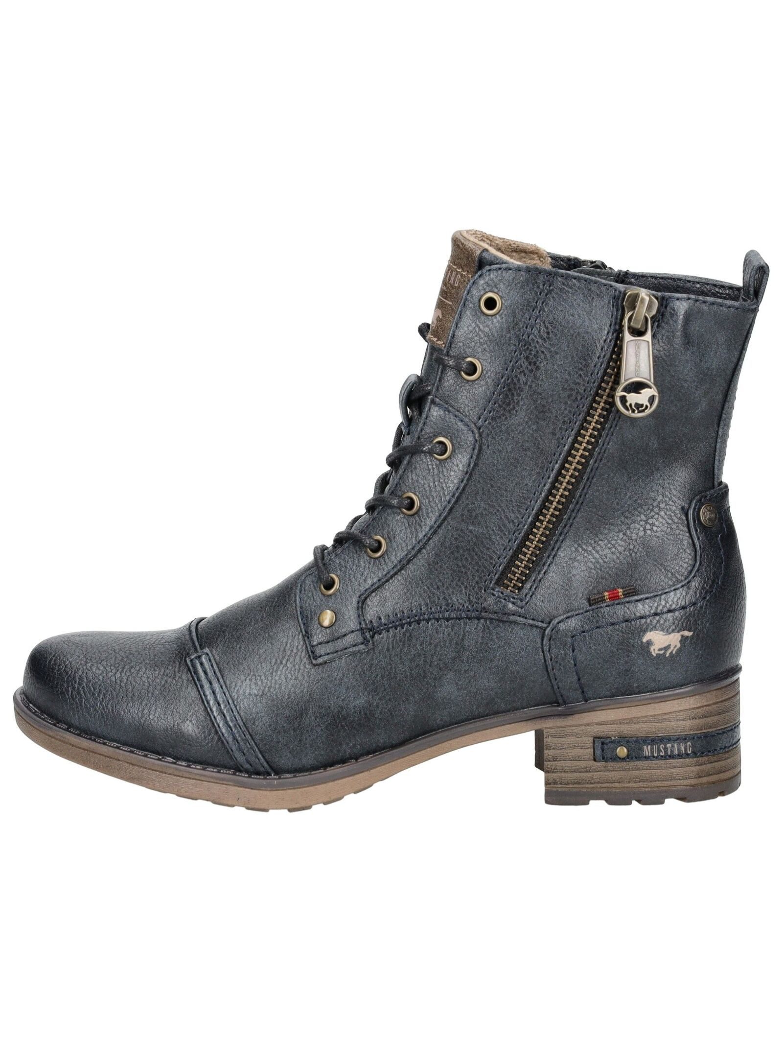 MUSTANG Stiefelette Lederimitat Schnürstiefelette günstig online kaufen
