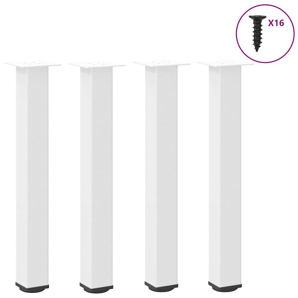 vidaXL Tischbein Konsolentischbeine 4 Stk. Weiß 72-74 cm Stahl