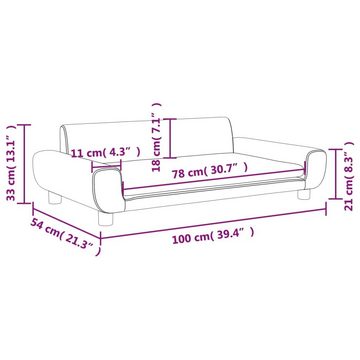 vidaXL Kindersofa Kindersofa Schwarz 100x54x33 cm Samt Kindercouch Kindermöbel Kinderzim