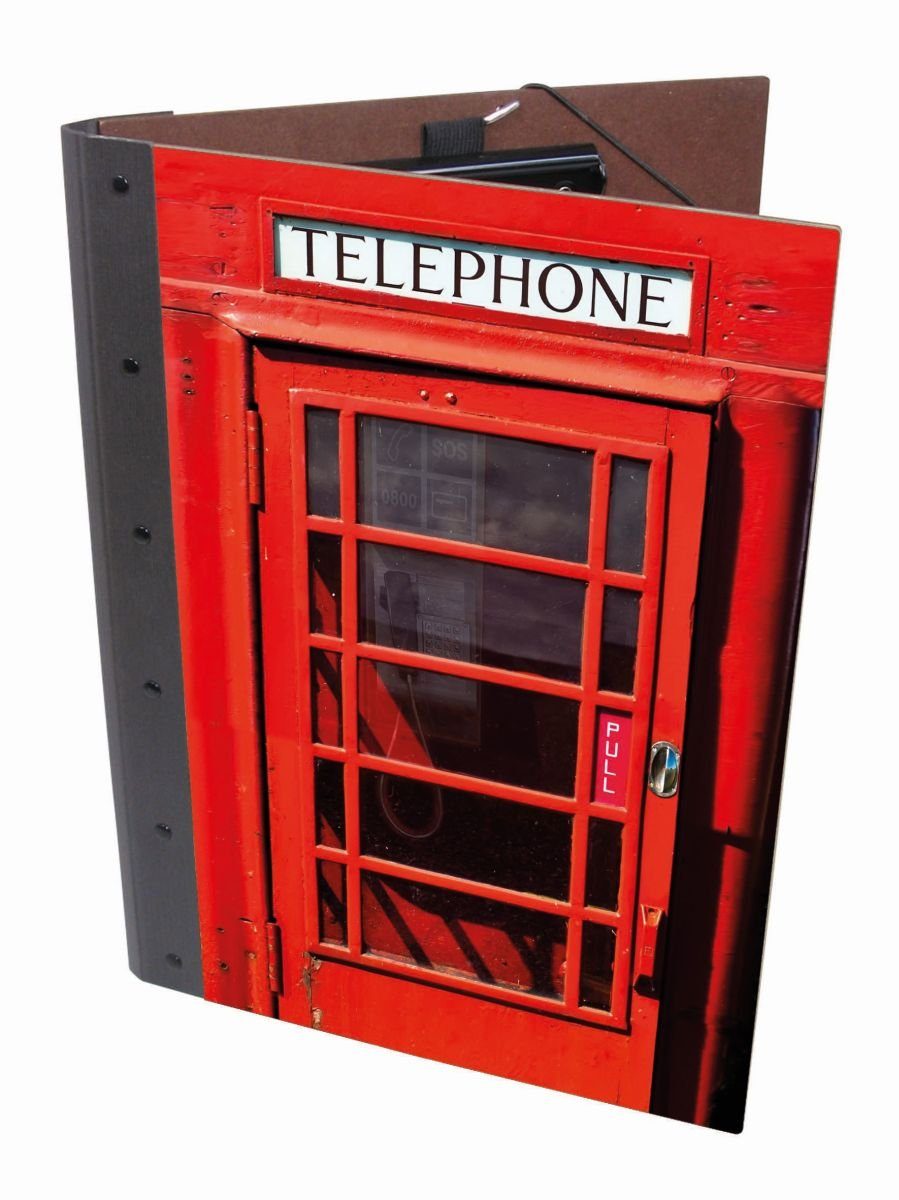 Schreibmappe Werkhaus Mappe A4 Telefonzelle London PM8221 Schreibmappe Klemmmappe