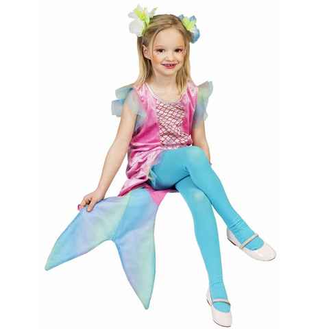 Funny Fashion Kostüm Meerjungfrau Mariella Kostüm für Mädchen - Kinderkostüm Blau Rosa