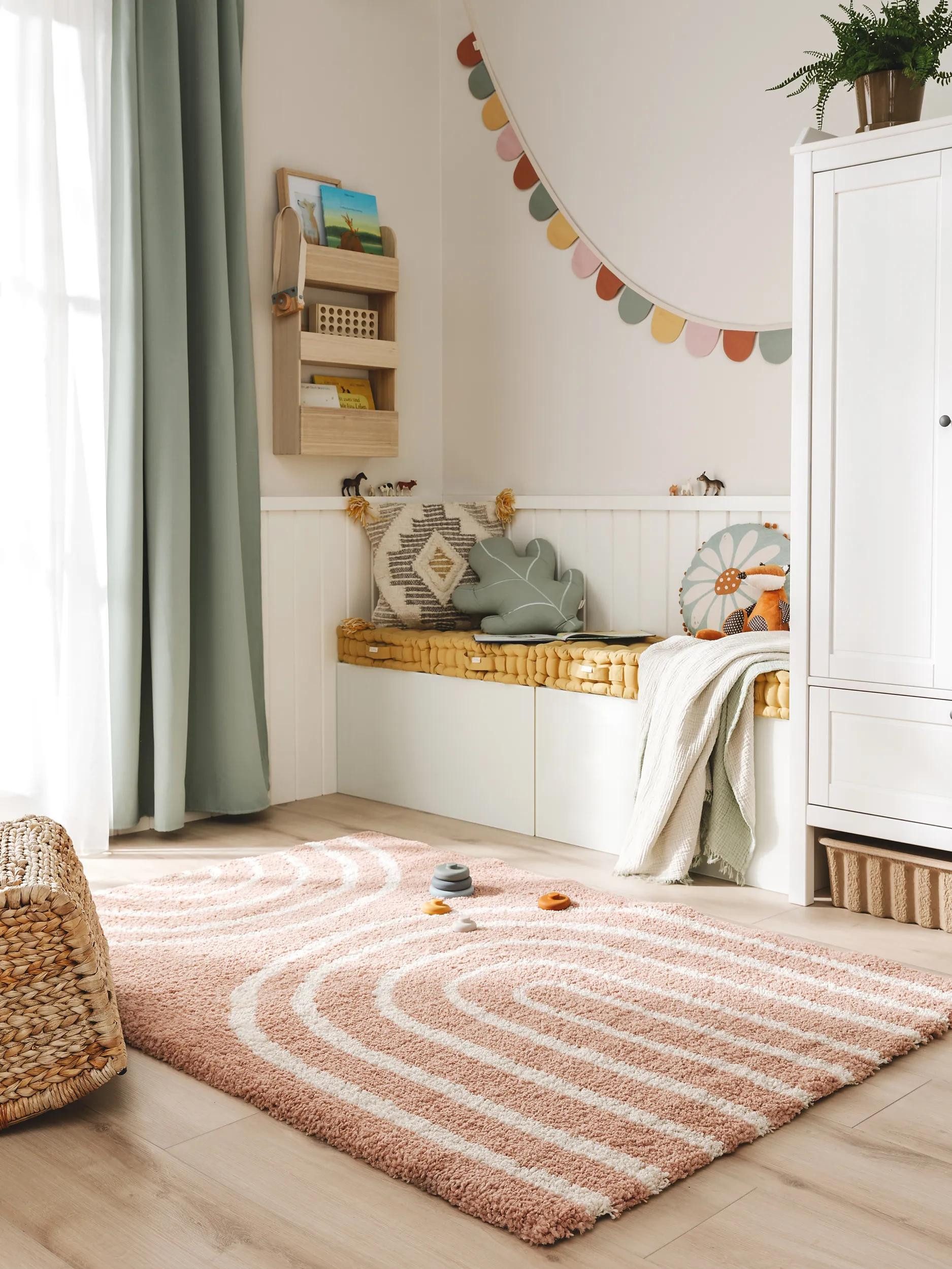 benuta Kinderteppich Gobi, rechteckig, Höhe: 21 mm, Teppich Wohnzimmer, Schlafzimmer, Esszimmer, Flur, Kunstfaser, Cozy