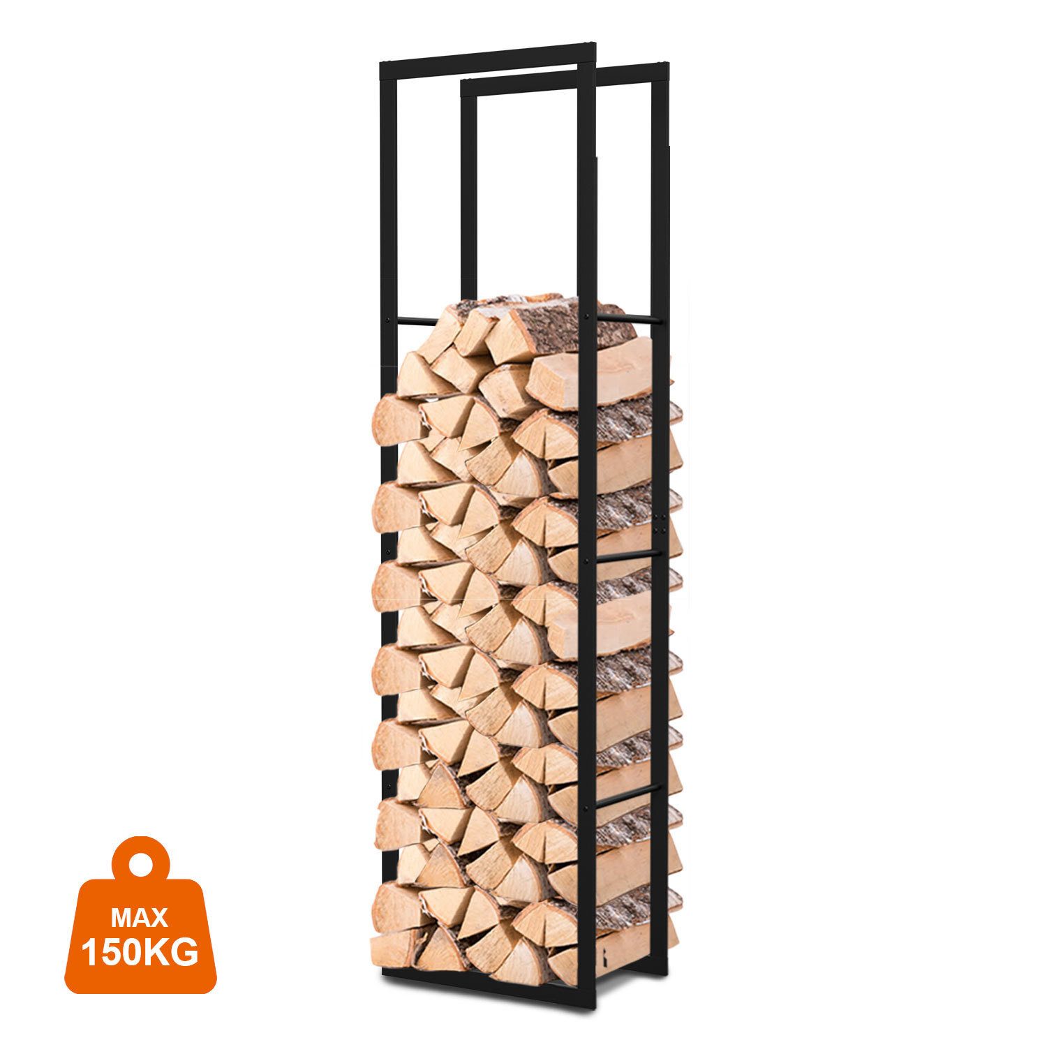 Clanmacy Kaminholzregal Brennholzregal für innen/außen 40 x 25 x 150 cm, Me günstig online kaufen