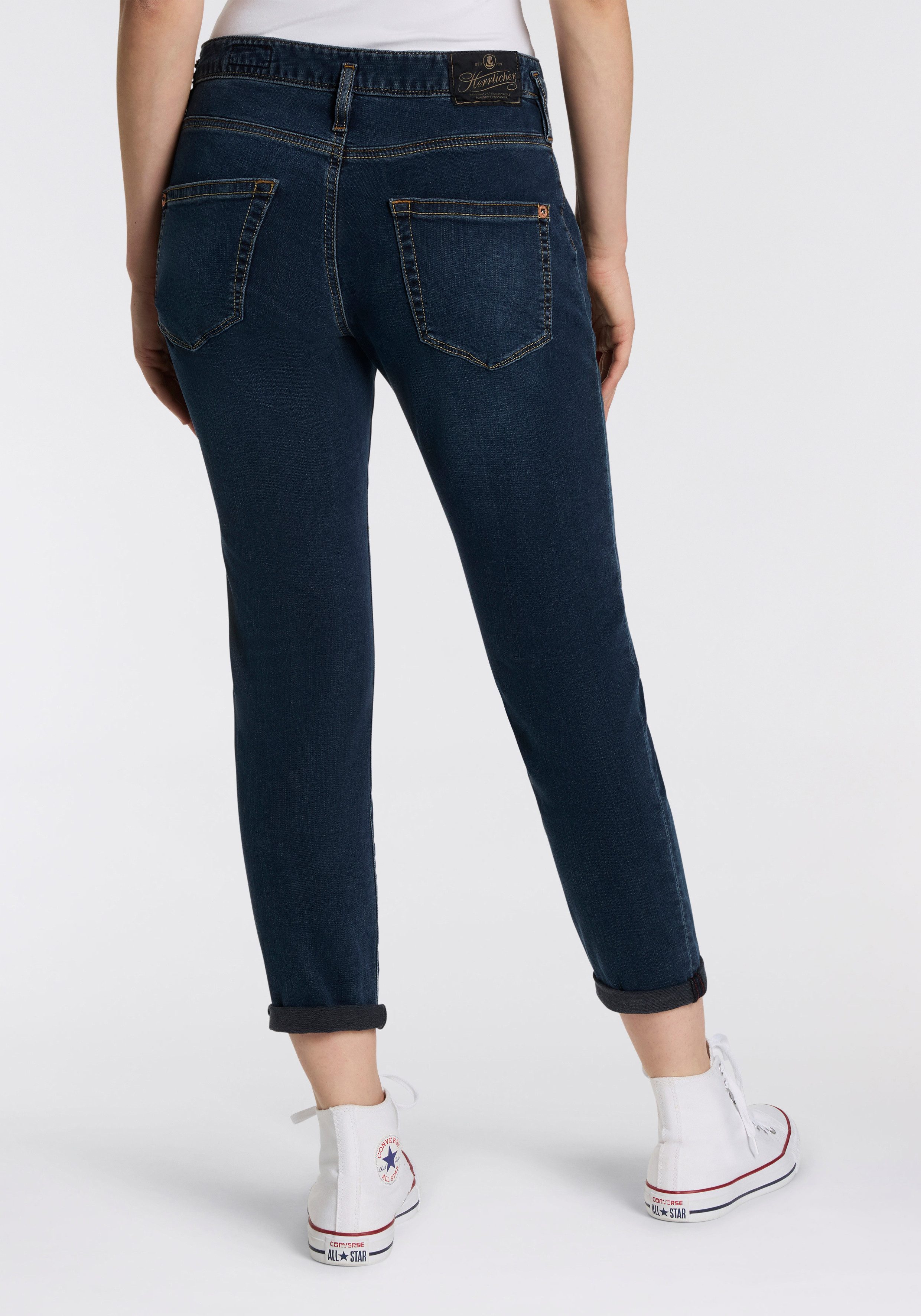 Herrlicher 7/8-Jeans Shyra Cropped Denim Stretch mit halb verdeckter Knopfl günstig online kaufen