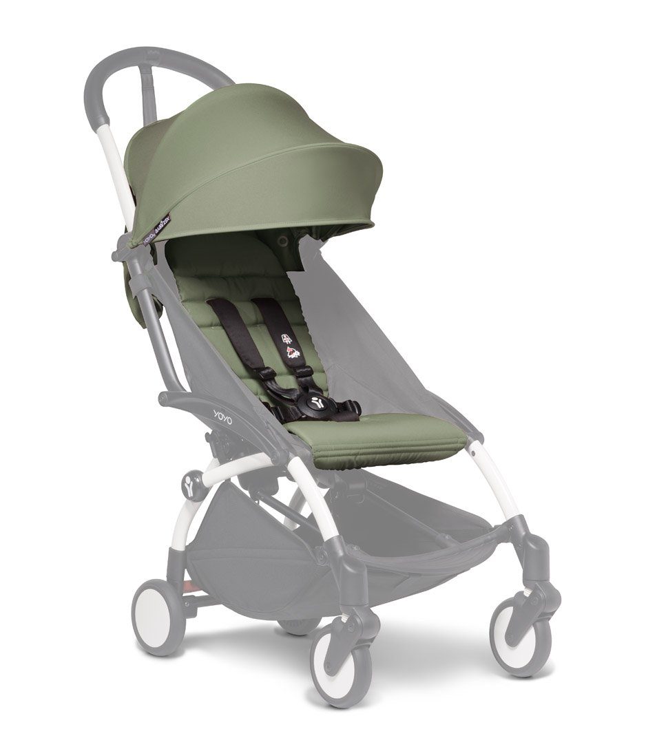 für 6+ Gestell BABYZEN YOYO2 das Textilset YOYO passend Kinderwagenaufsatz Olive