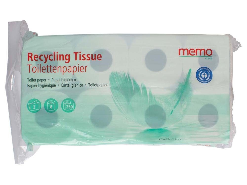 memo Toilettenpapier memo Toilettenpapier 'FOR A GREENER PLANET' 2-lagi (8-St)