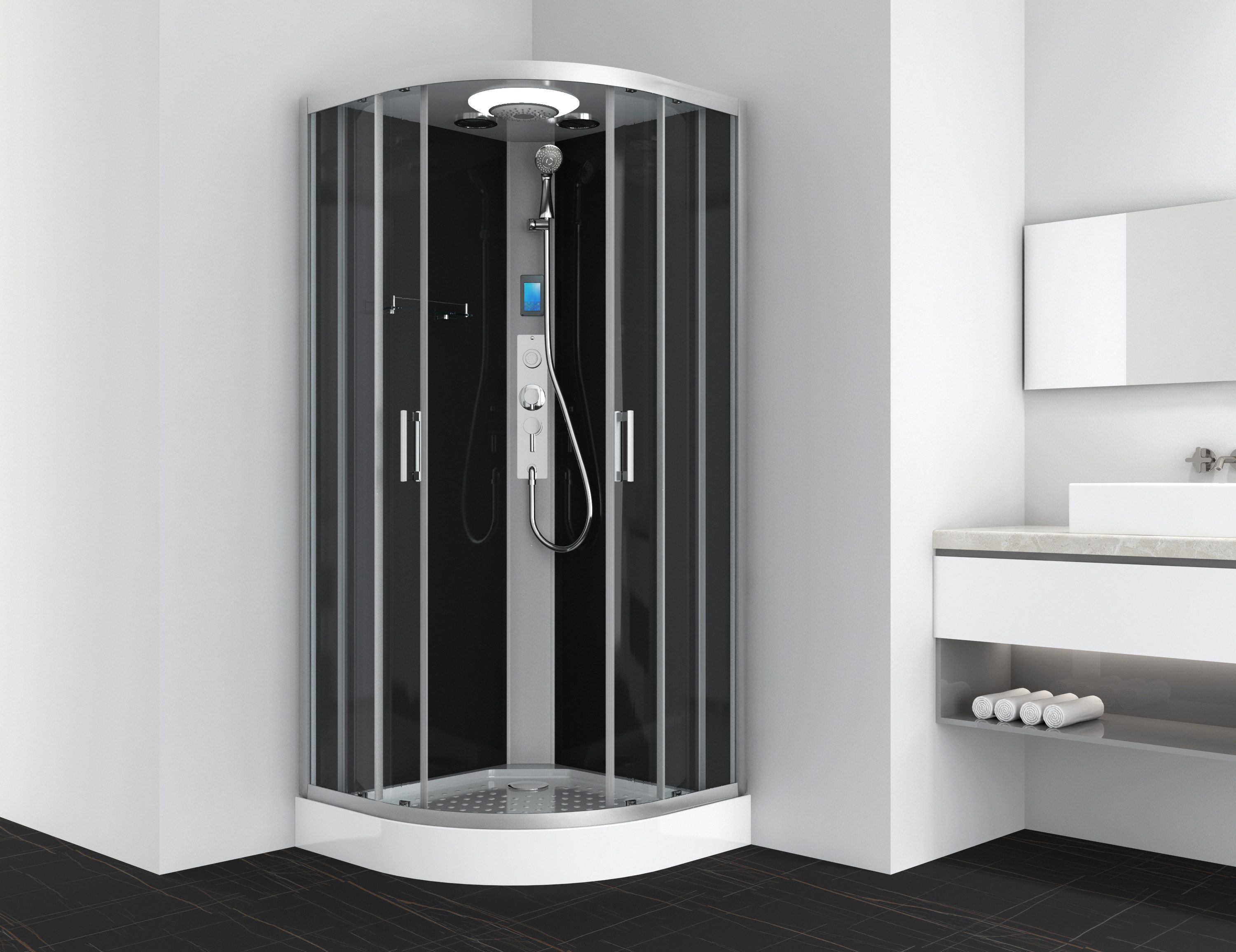 Sanotechnik Komplettdusche AUSTIN, BxT: 90x90 cm, Sicherheitsglas, LxBxH: 90x90x215cm