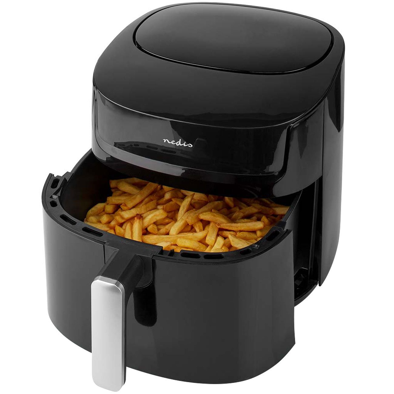 Nedis Heißluftfritteuse CH4462, 1800 W, 240-Minuten-Timer mit Bereitschaftssignal