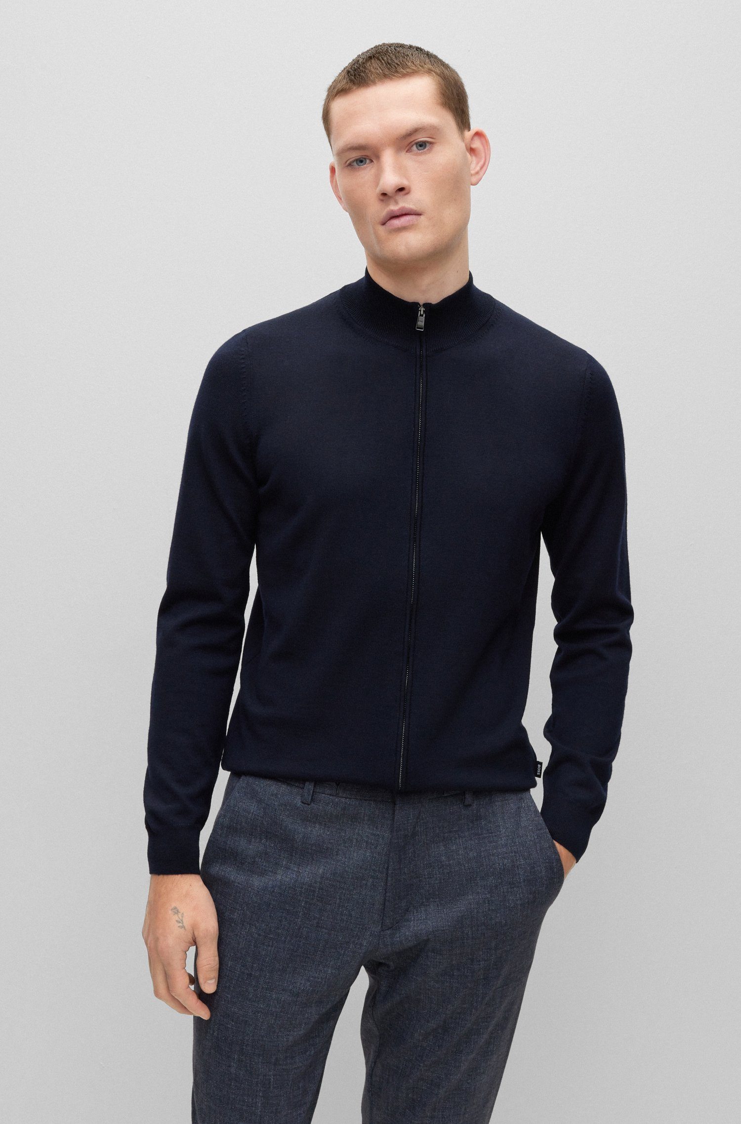 BOSS Strickjacke Balonso (1-tlg)