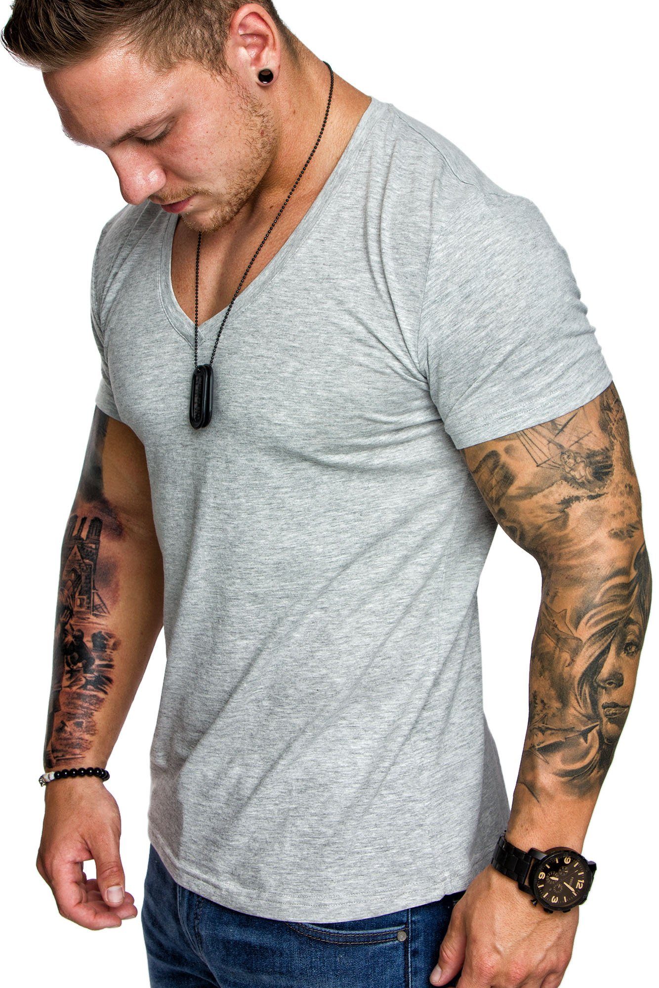 Amaci&Sons T-Shirt EUGENE Basic T-Shirt mit günstig online kaufen