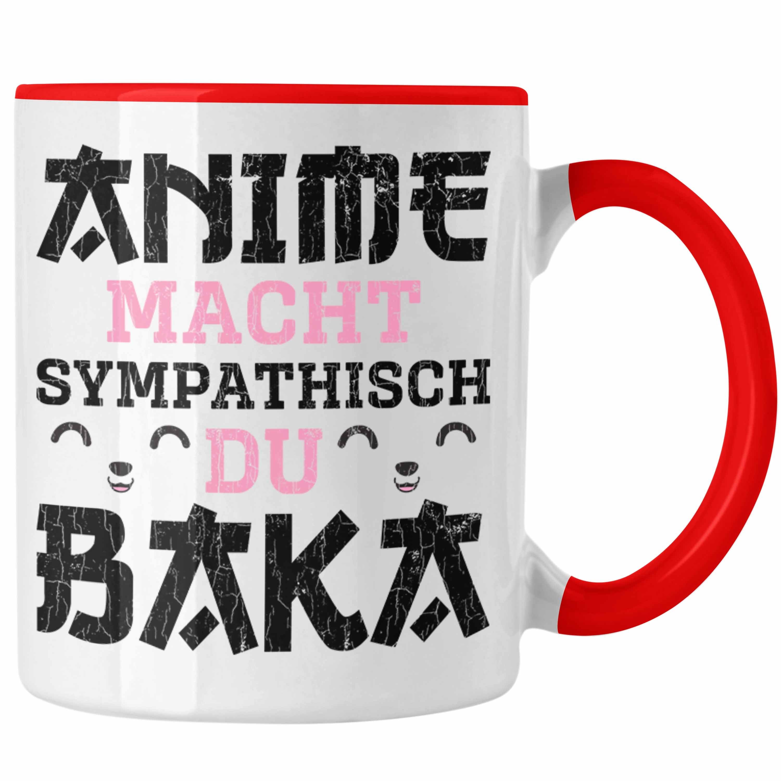 Trendation Tasse Trendation - Anime Tasse Geschenk Spruch Kaffeetasse Geschenke Deko Anme Fan Sympathisch Rot