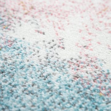 Teppich Für Wohnzimmer, Mit Farbverläufe In Pastellfarben, Abstrakt In Rosa, TT Home, Läufer, Höhe: 13 mm