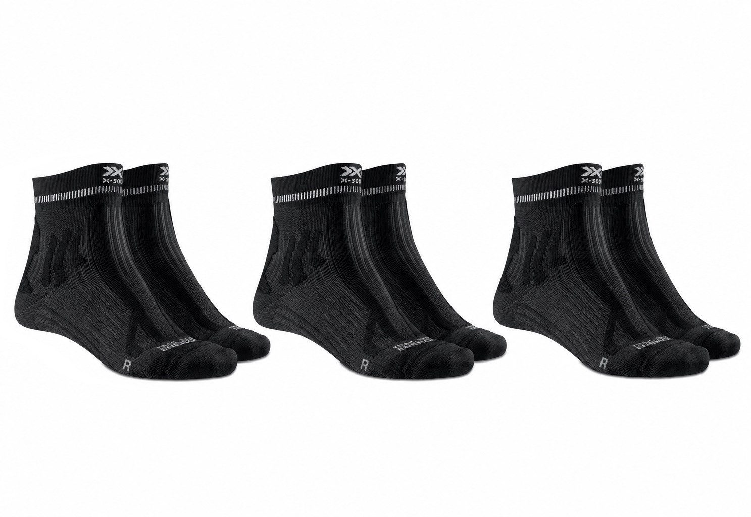 X-Socks Laufsocken 3er Set Damen Trail Run Energy 4.0 schwarz Funktionssocken