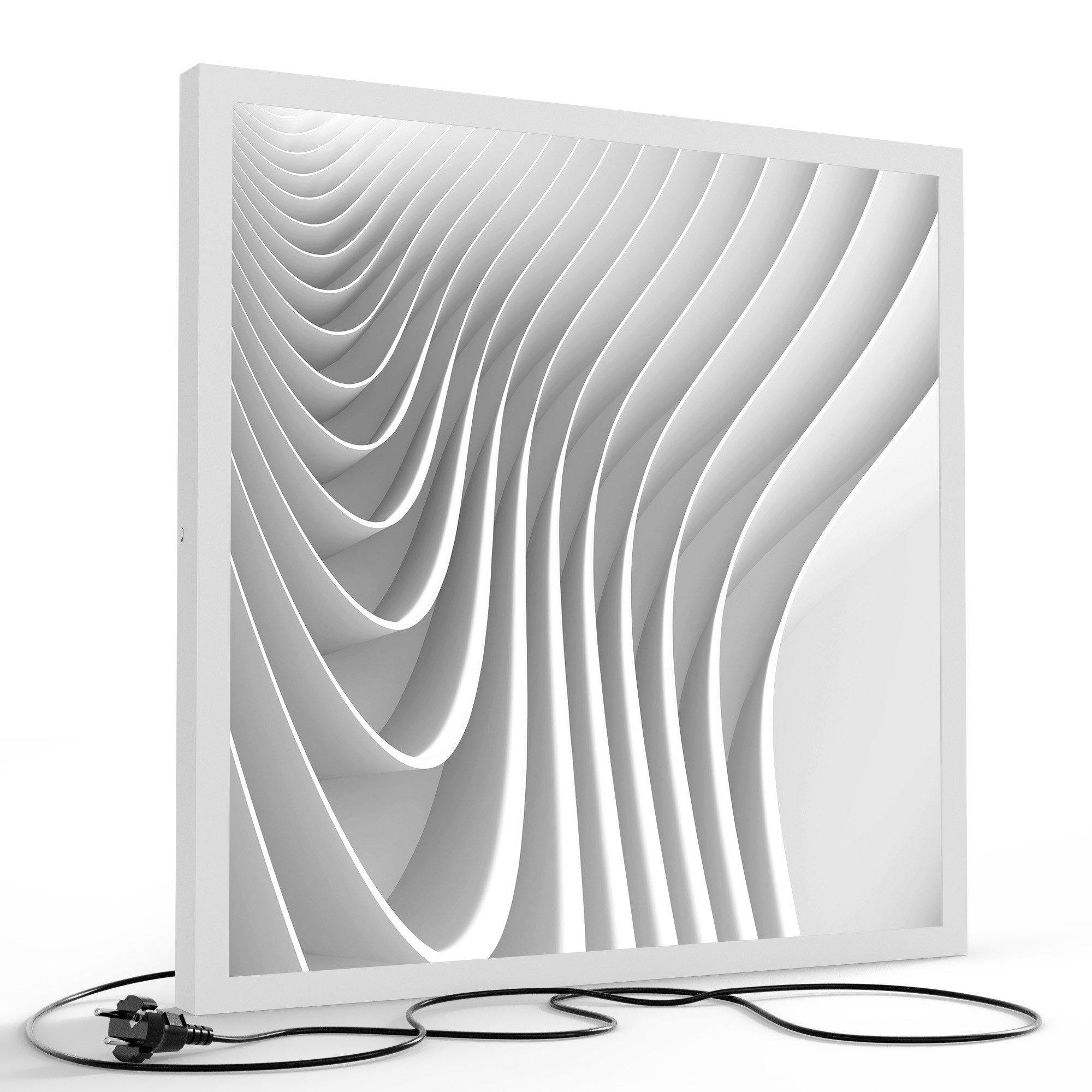 DEQORI LED-Bild 'Lamellendesign', (1 St), LED Lampe Leuchte Leuchtbild Bild beleuchtet Deckenleuchte Wandlampe