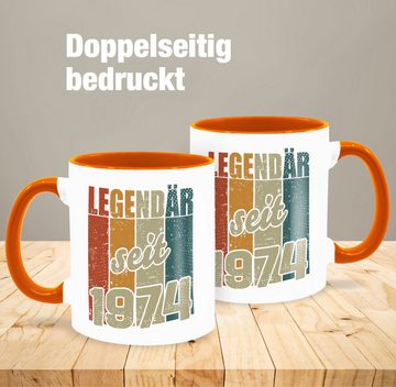 Shirtracer Tasse Legendär seit 1974, Keramik, 50. Geburtstag Tasse