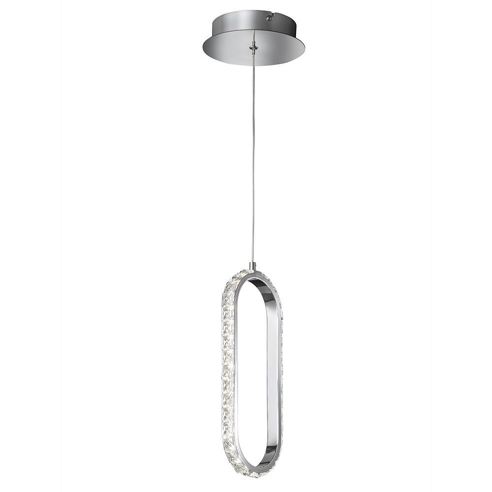 etc-shop 2x Pendelleuchte Hängelampe Kristall LED Warmweiß, LED dimmbar Leuchtmittel Pendelleuchte, inklusive, Höhenverstellbar