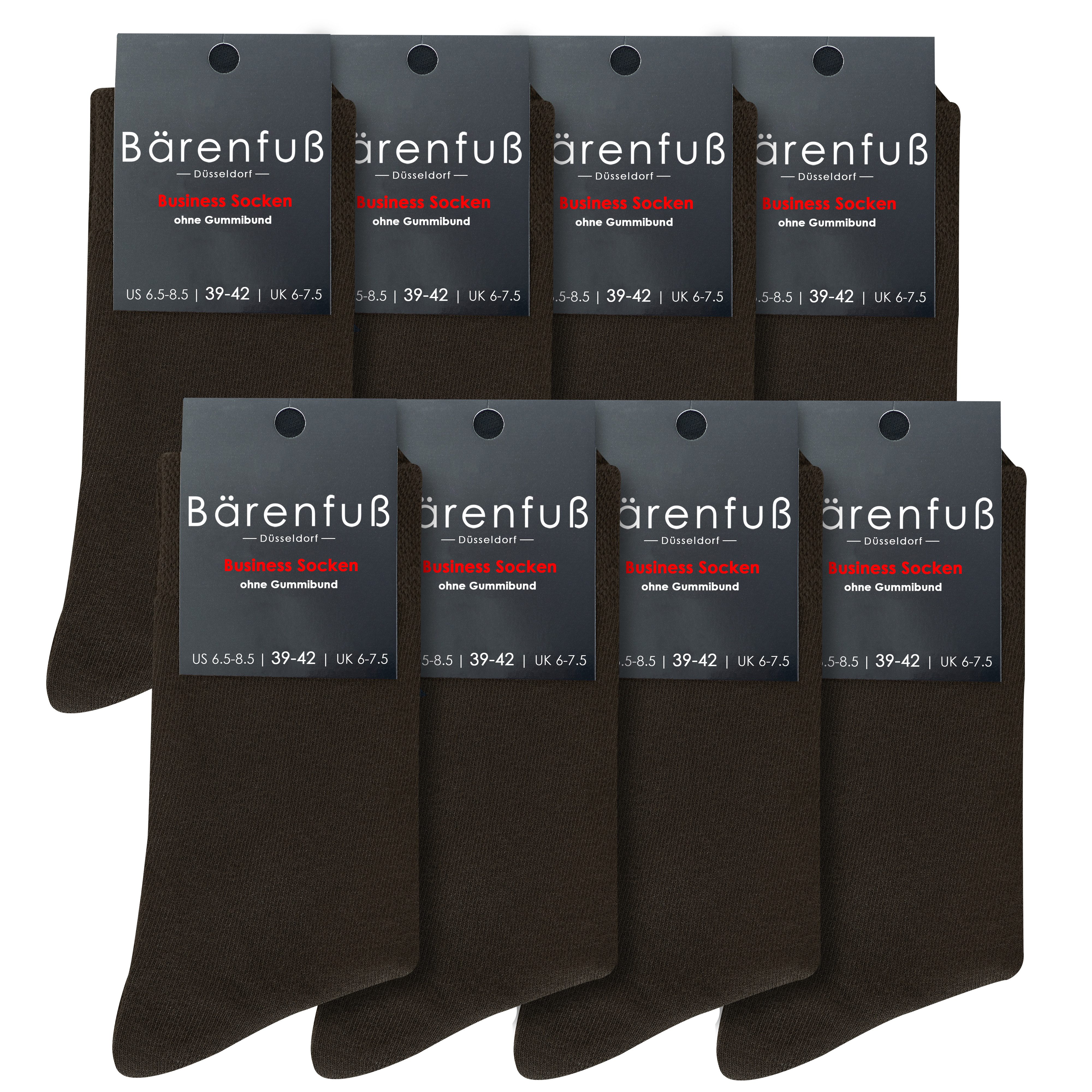 Bärenfuß Businesssocken 8 Paar Herren Damen Premium Business Socken atmungsaktive Baumwolle (ohne spürbare Naht oder Fusseln, plastikfreie Verpackung) – Bild 2 von 5
