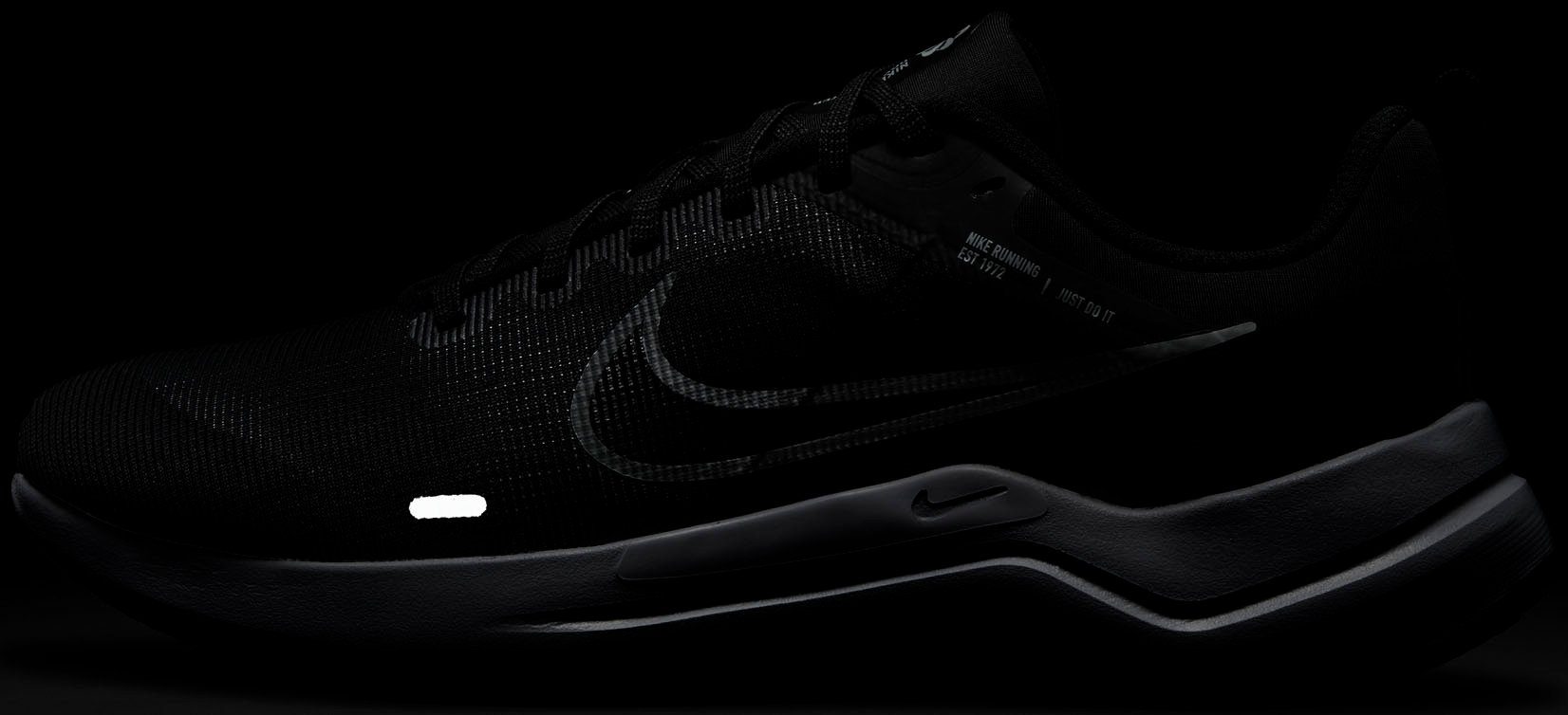 Nike DOWNSHIFTER 12 BLACK-WHITE-SMOKE-GREY-PURE-PLATINUM Laufschuh