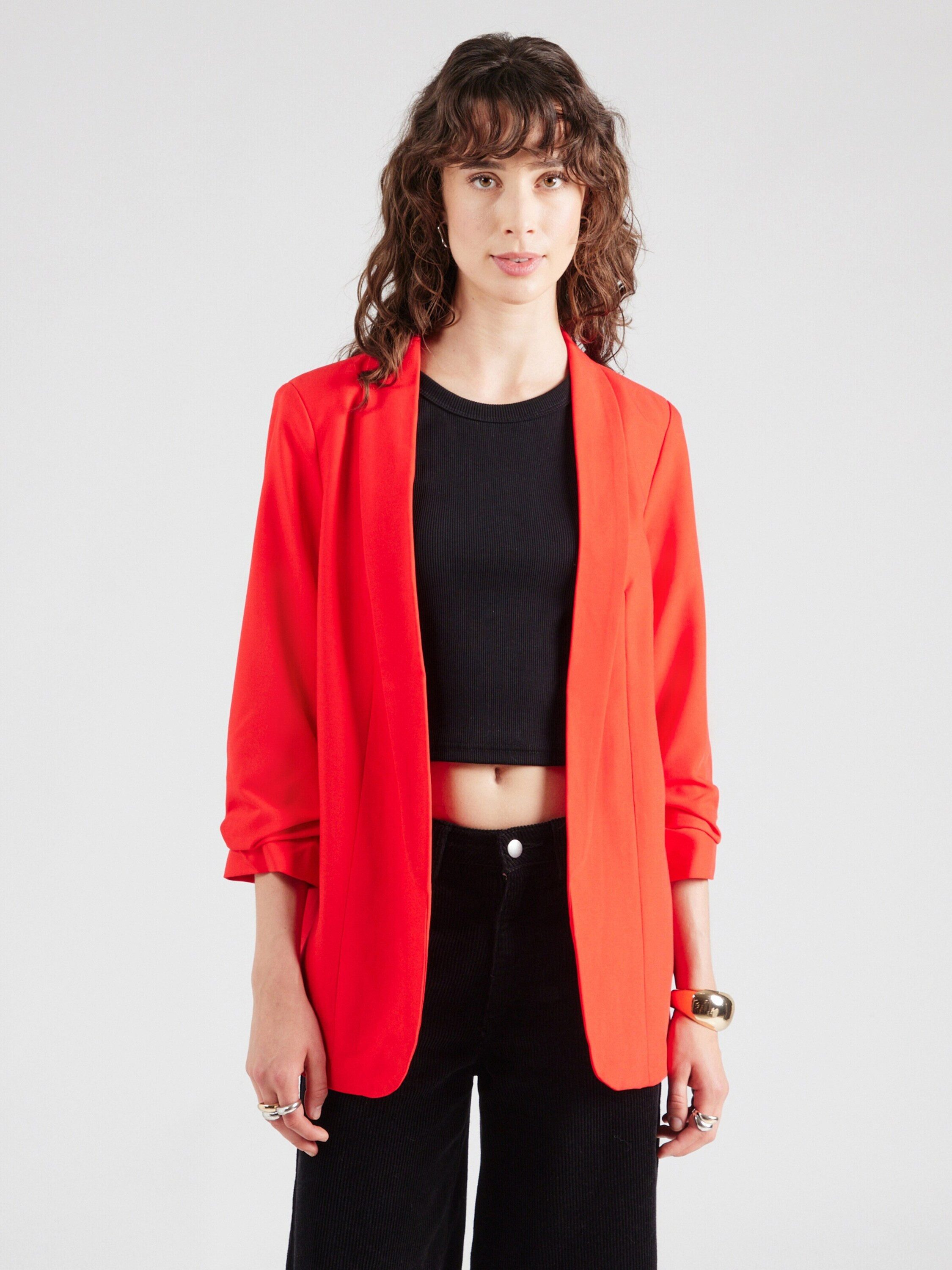 pieces Kurzblazer BOSELLA (1-tlg) Drapiert/gerafft günstig online kaufen