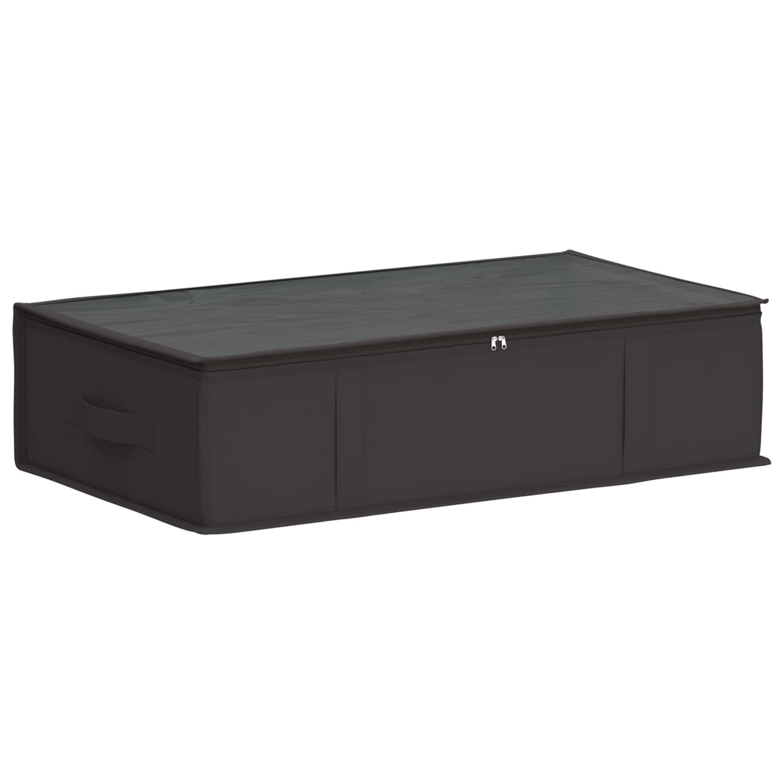 vidaXL Aufbewahrungsbox Aufbewahrungsbox mit transparentem Oberfenster Anthrazit (1 St)