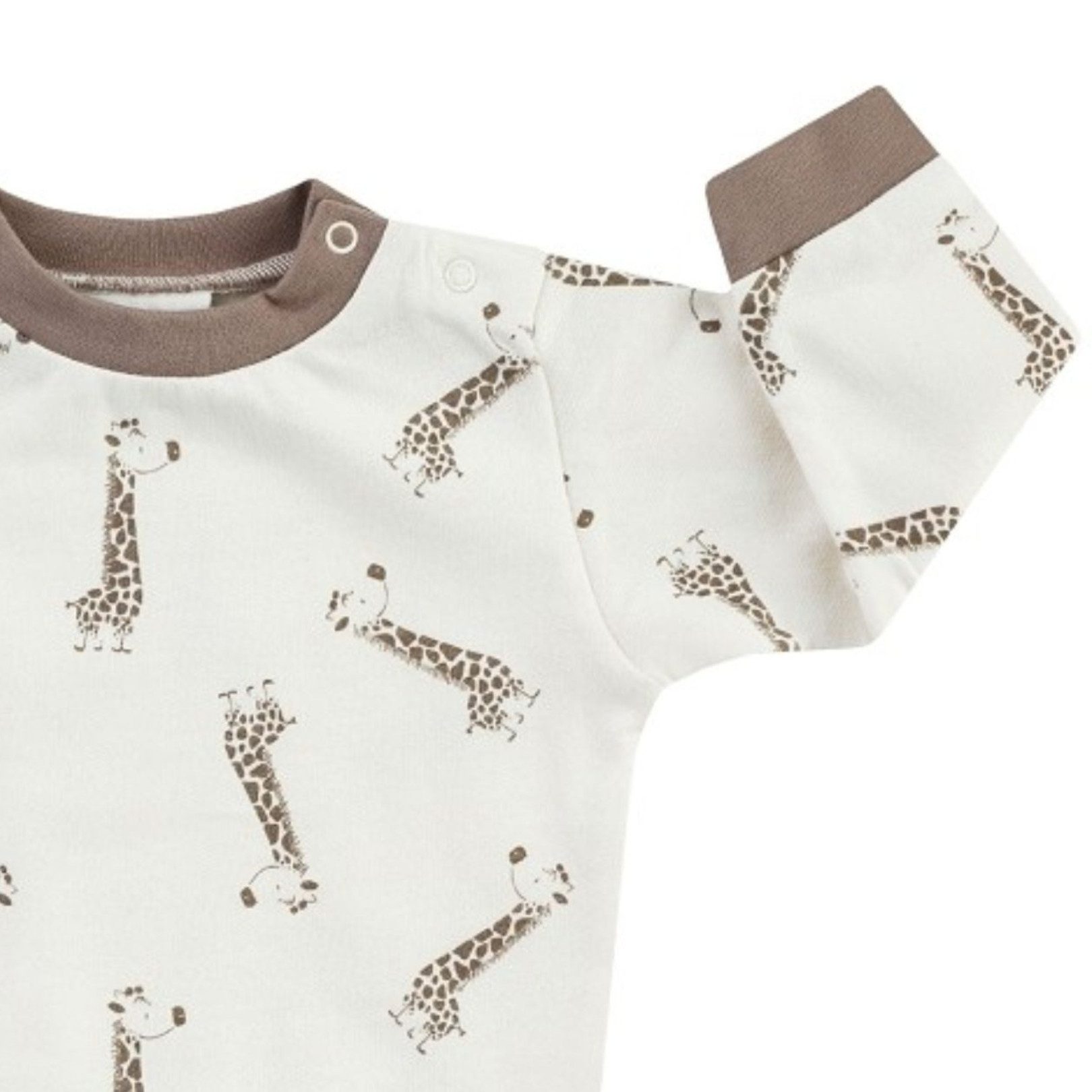 JACKY Sweatshirt Baby Kuscheliger Sweatshirt Langarm, Beige Giraffen (1-tlg)