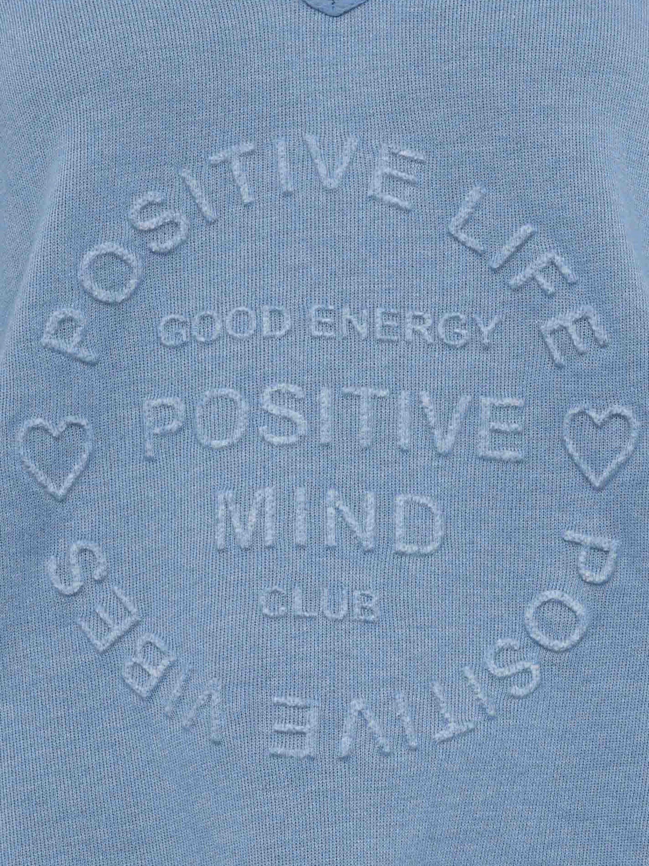 Zwillingsherz Sweatshirt Positive Mind (1-tlg) Fransen