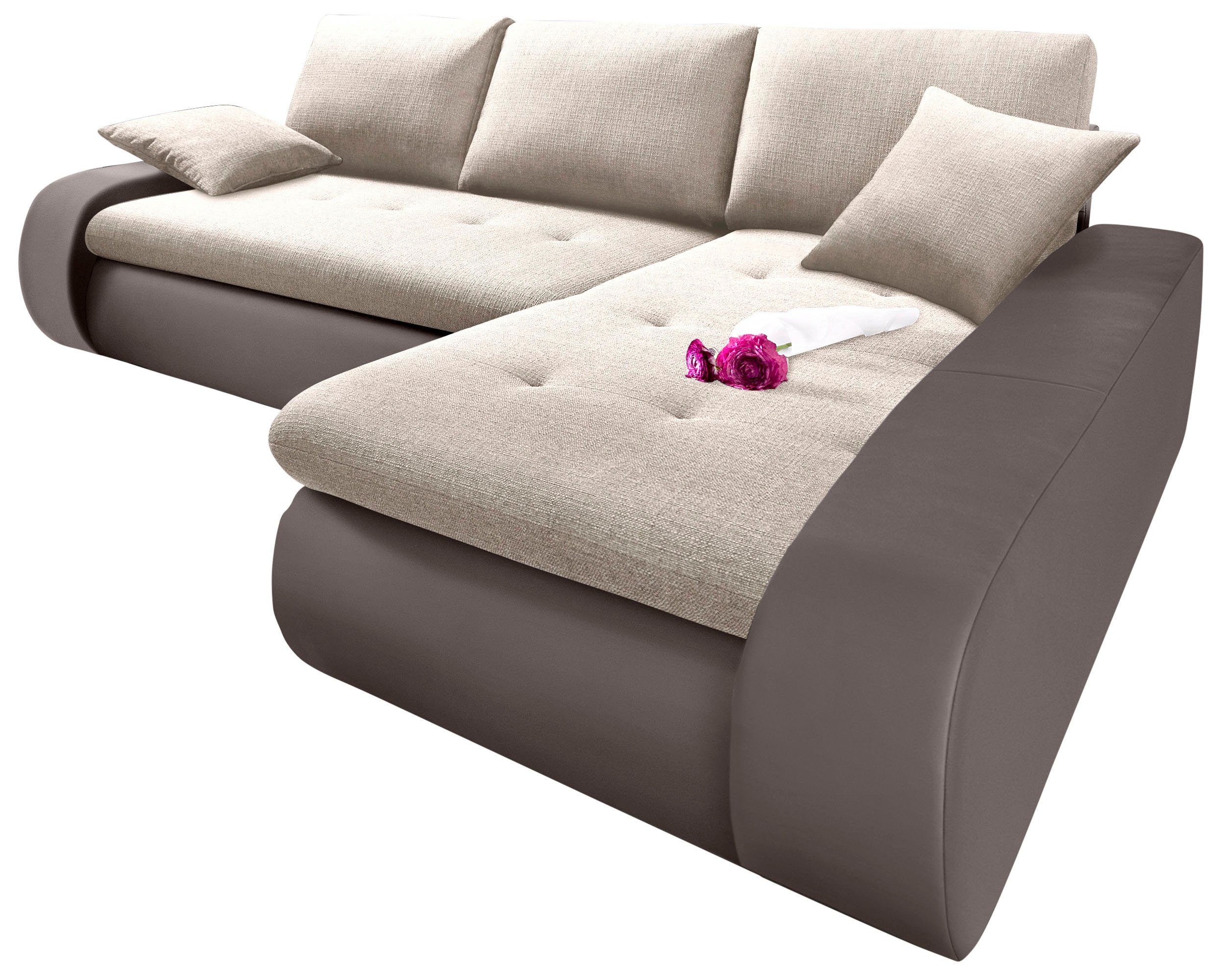TRENDMANUFAKTUR Ecksofa "Indie, modern und bequem, Materialmix, OTTOs Choic günstig online kaufen