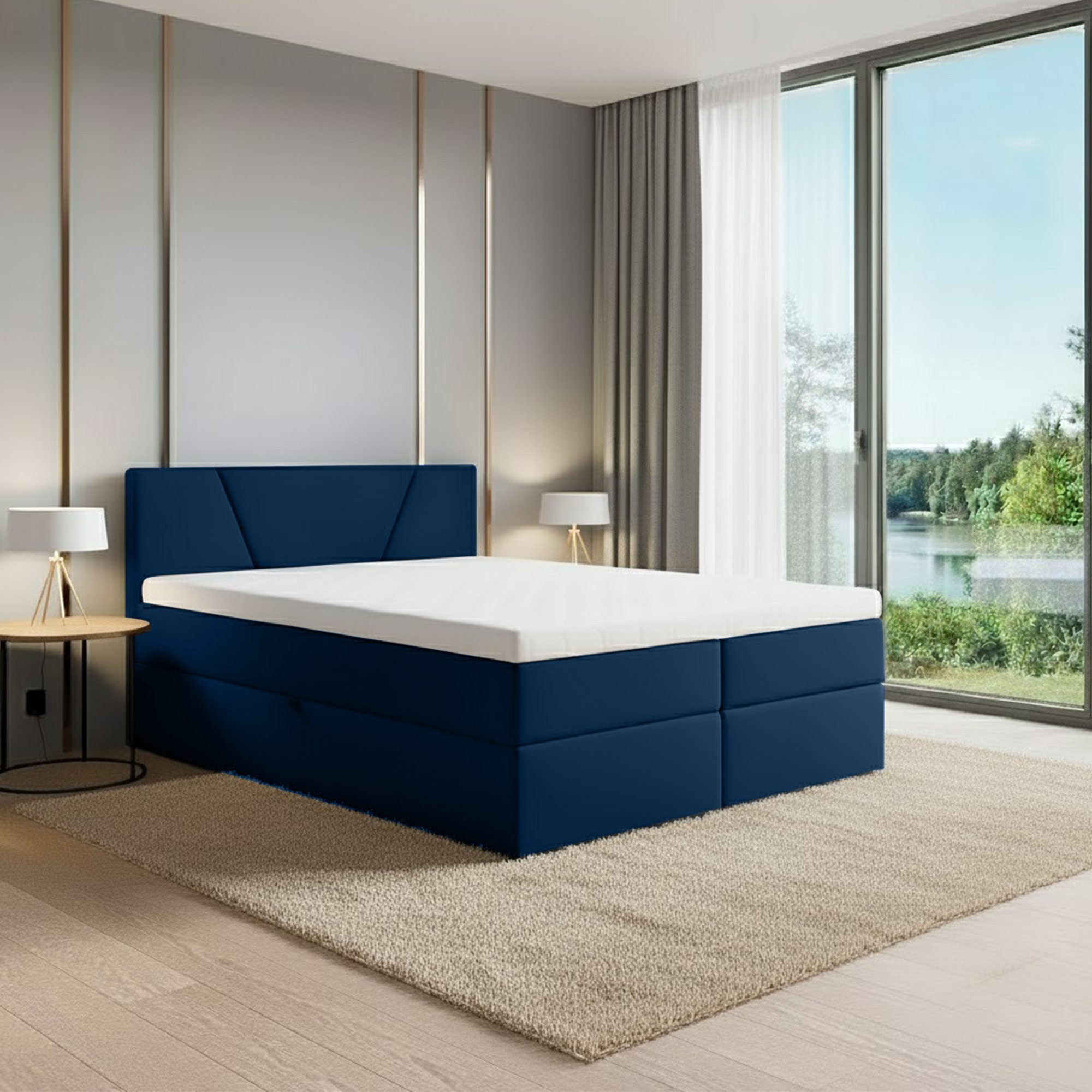 Best for Home Boxspringbett Best For Home Jubilee Boxspringbett mit Bonellfederkern&Komfort-Topper (140x200 160x200 180x200 200x200), Handwerksqualität, TOP Preis-Leistungs-Verhältnis