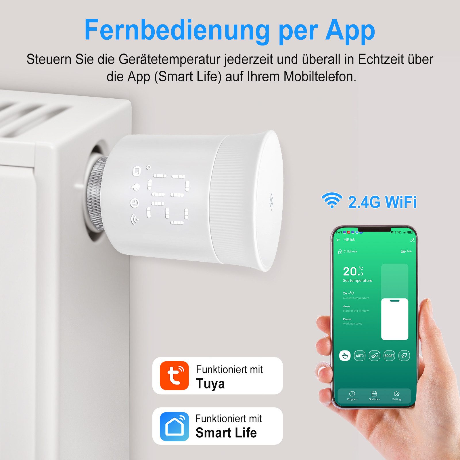 CONENTOOL Heizkörperthermostat ME168 Intelligentes Heizkörper-Thermostat, K günstig online kaufen