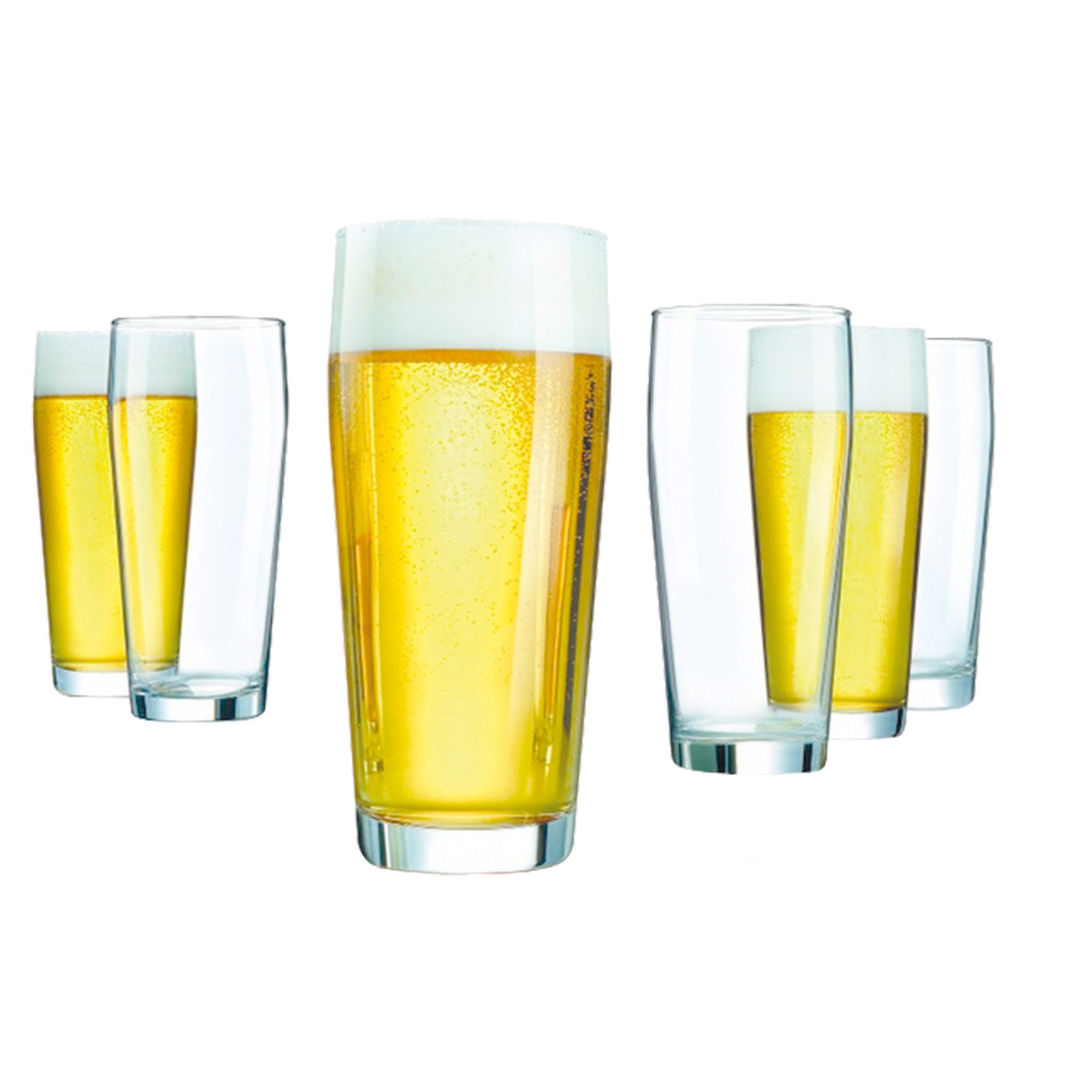 Pasabahce Bierglas Willibecher 0,26 ltr., Ø 6,3 cm 12 Stück Eichstrich 0,2 L, Glas, geeicht,spülmaschinenfest,Hitzebeständig bis 70 Grad