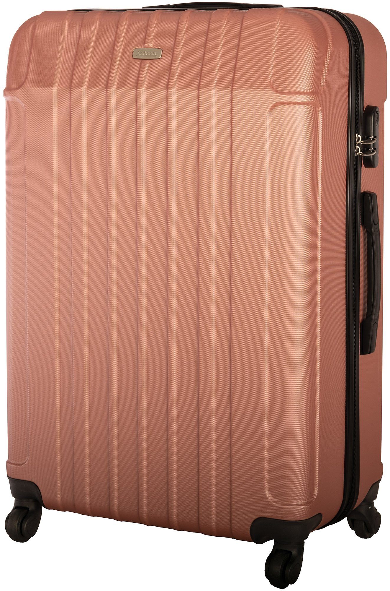 Reisekoffer XL, / Rollen 104 rose-gold Hartschale Hartschalen-Trolley Liter Hartschalenkoffer Trolley Cahoon Koffer 4